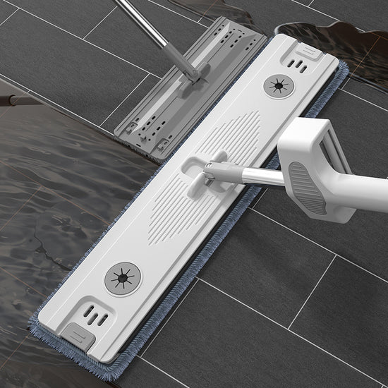 Household Large Absorbent Hands-free Wash Wet Dry Flat Mop