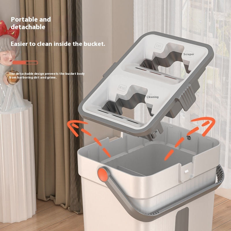Mop Bucket Wet And Dry Dual-use Hand Wash-free Household Mop Artifact