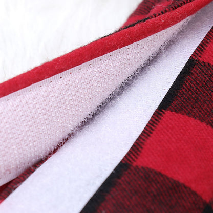 Black And Red Plaid Christmas Refrigerator Door Handle Cover