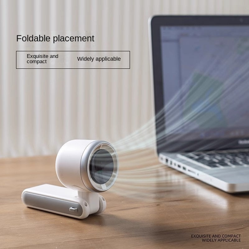 Folding High Speed Turbocharged Handheld Small Fan Portable Neck-hanging Office Desktop Summer Promotion