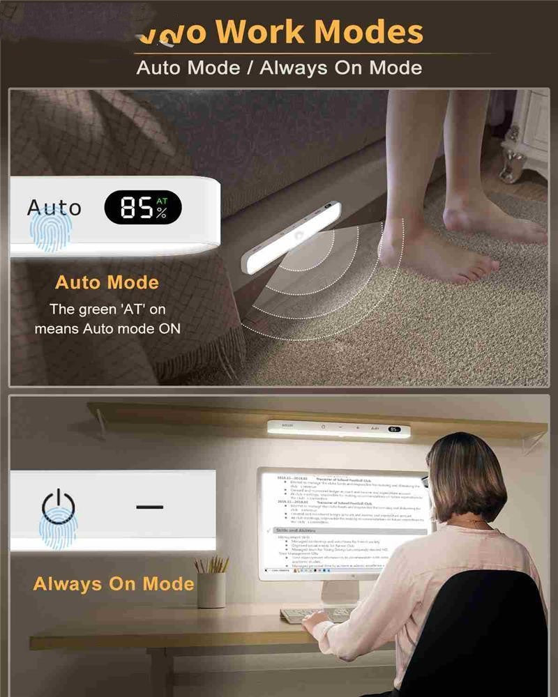 GlowSmart LED Cabinet Light with Battery Display