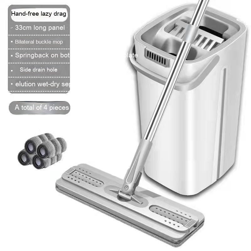 Household Mop Hand Wash-free Flat Plate Mop Bucket
