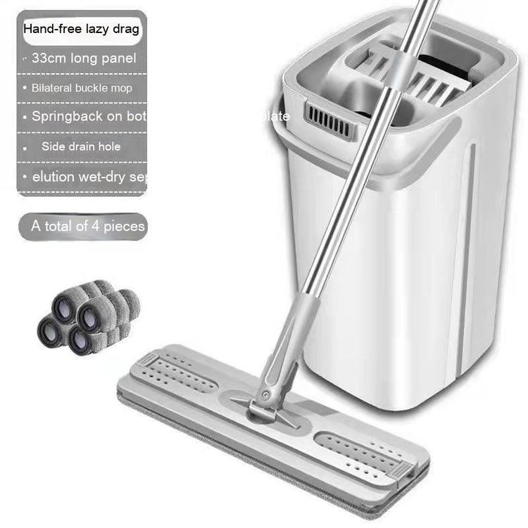 Household Mop Hand Wash-free Flat Plate Mop Bucket