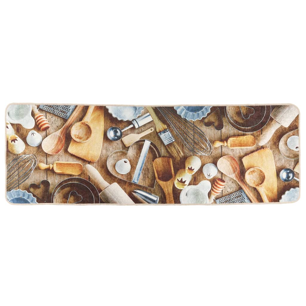 Kitchen Rug, Multicolored, Washable, Non-Slip