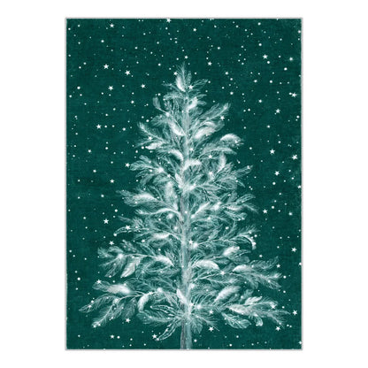 Amazon Cross-Border Christmas Decoration Crystal Velvet Living Room Coffee Table Carpet Bedroom Bedside Non-Slip And Stain-Resistant Carpet