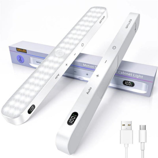 GlowSmart LED Cabinet Light with Battery Display