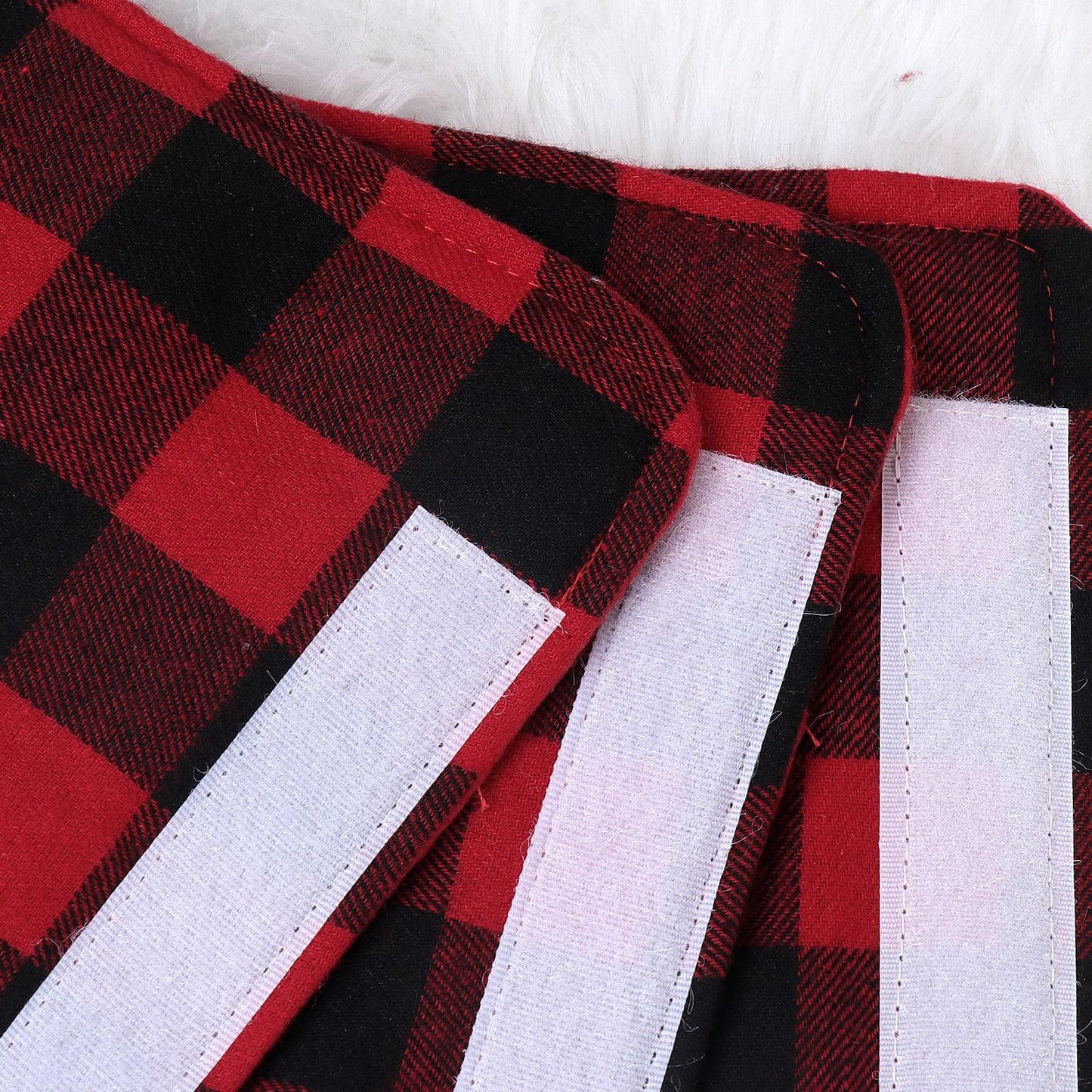 Black And Red Plaid Christmas Refrigerator Door Handle Cover