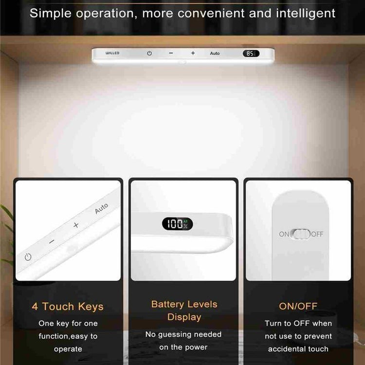 GlowSmart LED Cabinet Light with Battery Display
