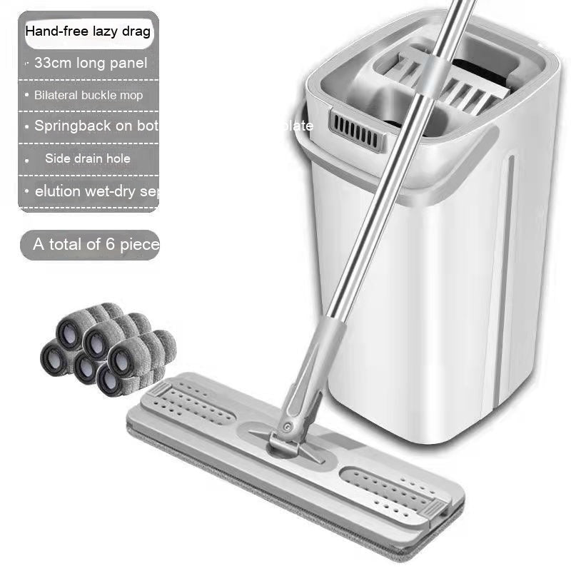 Household Mop Hand Wash-free Flat Plate Mop Bucket